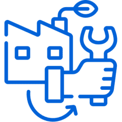 Settings icon with wrench and checkmark